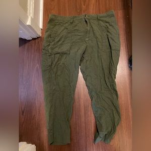 Old Navy Green Linen Pants